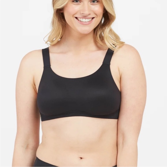 NWT Spanx Bra-llelujah! Lightly Lined Tank Bralette Black M - Picture 1 of 9
